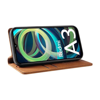 YIKATU YK-004 For Xiaomi Redmi A3 Case Flip Folio Wallet Leather Phone Cover