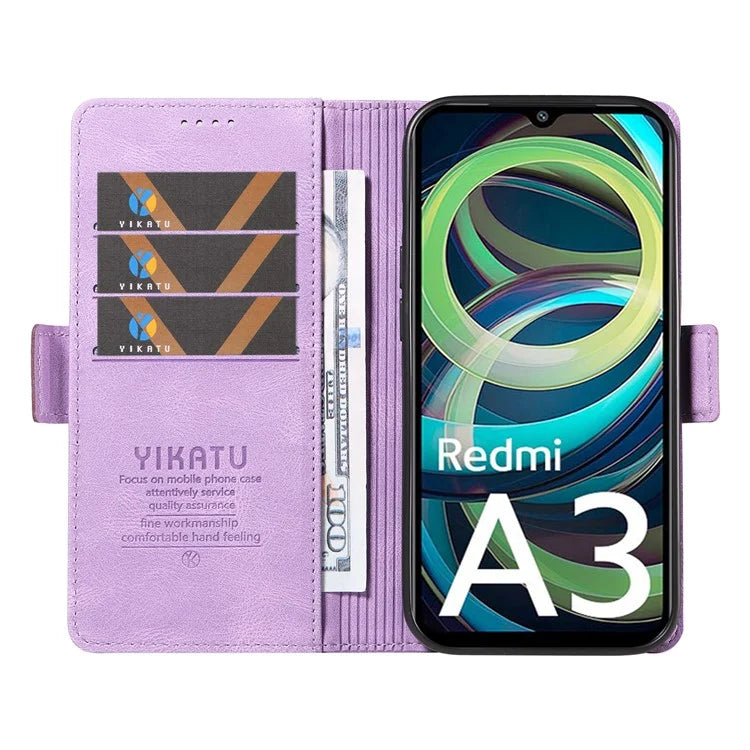 YIKATU YK-005 For Xiaomi Redmi A3 Case Wallet Style Skin-touch Leather Phone Cover