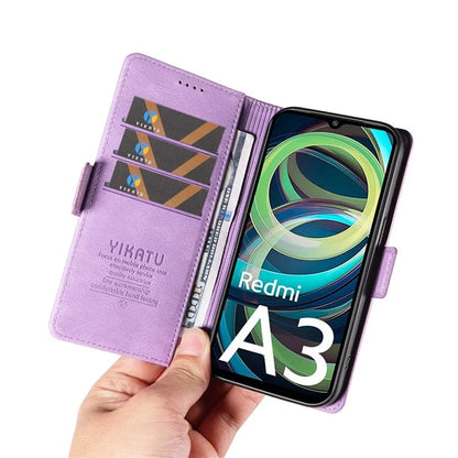 YIKATU YK-005 For Xiaomi Redmi A3 Case Wallet Style Skin-touch Leather Phone Cover