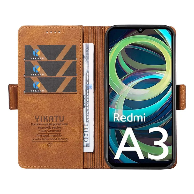 YIKATU YK-005 For Xiaomi Redmi A3 Case Wallet Style Skin-touch Leather Phone Cover