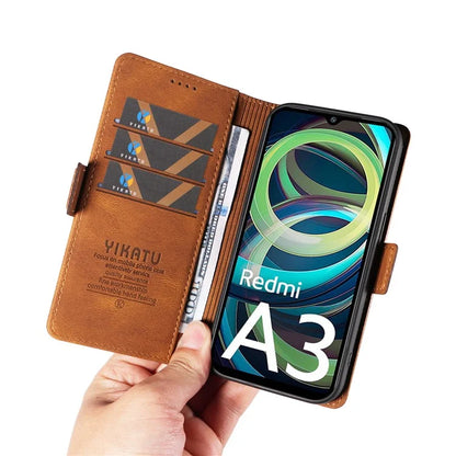 YIKATU YK-005 For Xiaomi Redmi A3 Case Wallet Style Skin-touch Leather Phone Cover