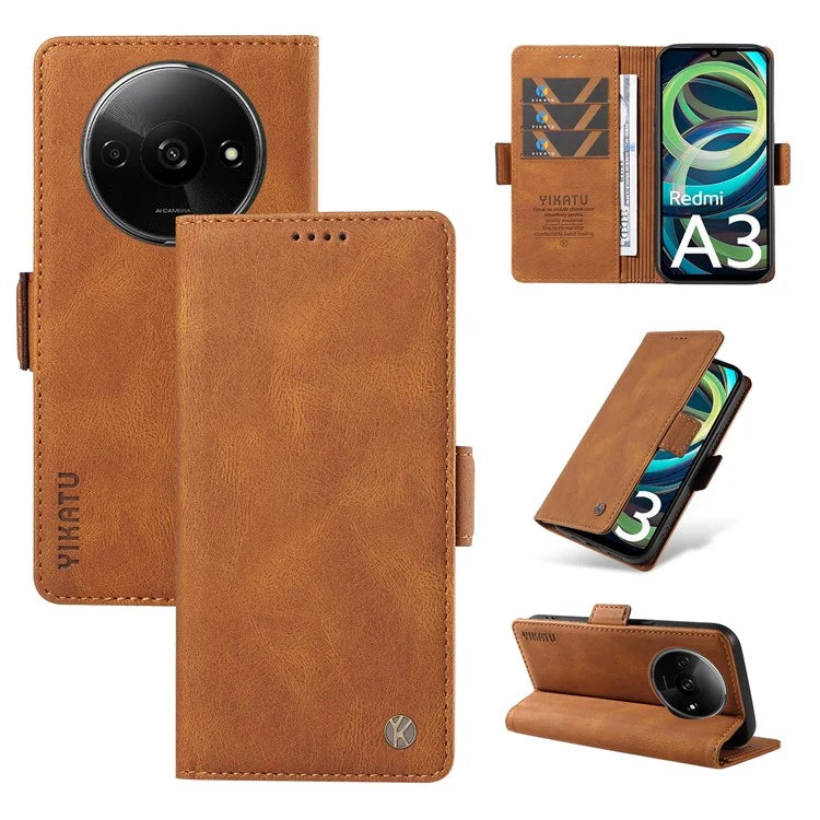 YIKATU YK-005 For Xiaomi Redmi A3 Case Wallet Style Skin-touch Leather Phone Cover