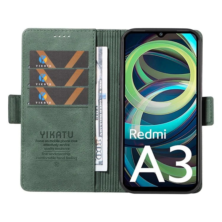 YIKATU YK-005 For Xiaomi Redmi A3 Case Wallet Style Skin-touch Leather Phone Cover