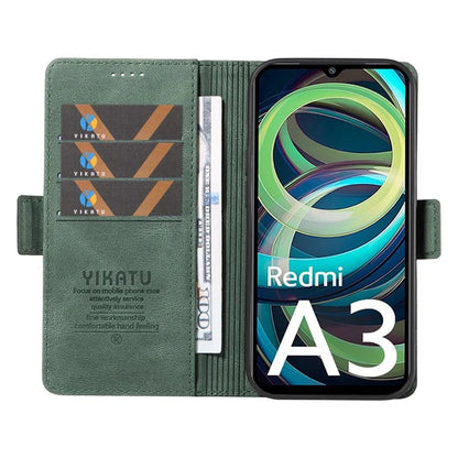 YIKATU YK-005 For Xiaomi Redmi A3 Case Wallet Style Skin-touch Leather Phone Cover