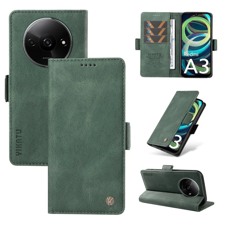 YIKATU YK-005 For Xiaomi Redmi A3 Case Wallet Style Skin-touch Leather Phone Cover