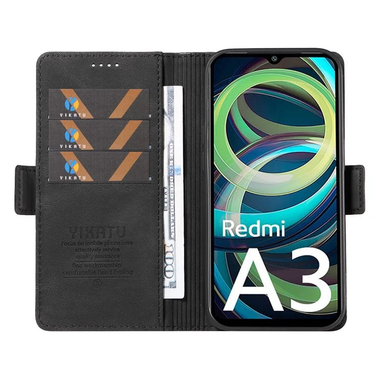 YIKATU YK-005 For Xiaomi Redmi A3 Case Wallet Style Skin-touch Leather Phone Cover
