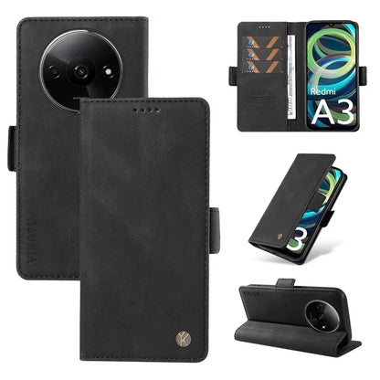 YIKATU YK-005 For Xiaomi Redmi A3 Case Wallet Style Skin-touch Leather Phone Cover
