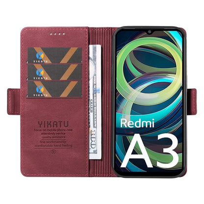 YIKATU YK-005 For Xiaomi Redmi A3 Case Wallet Style Skin-touch Leather Phone Cover