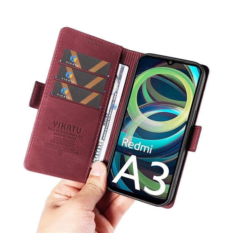 YIKATU YK-005 For Xiaomi Redmi A3 Case Wallet Style Skin-touch Leather Phone Cover