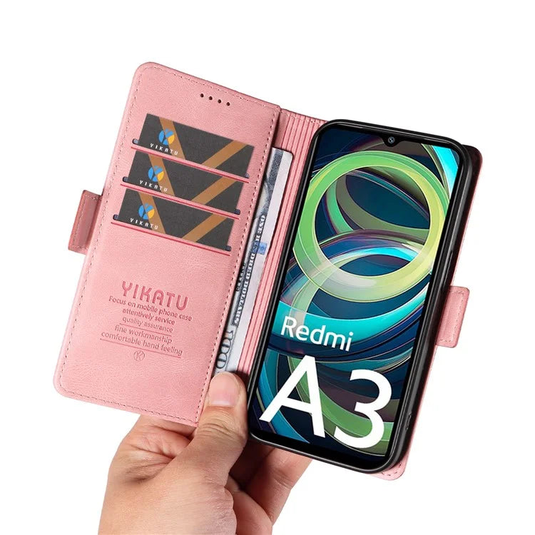 YIKATU YK-005 For Xiaomi Redmi A3 Case Wallet Style Skin-touch Leather Phone Cover