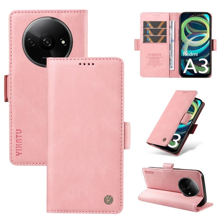 YIKATU YK-005 For Xiaomi Redmi A3 Case Wallet Style Skin-touch Leather Phone Cover
