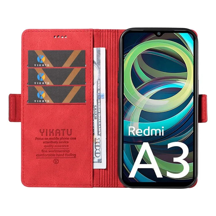 YIKATU YK-005 For Xiaomi Redmi A3 Case Wallet Style Skin-touch Leather Phone Cover
