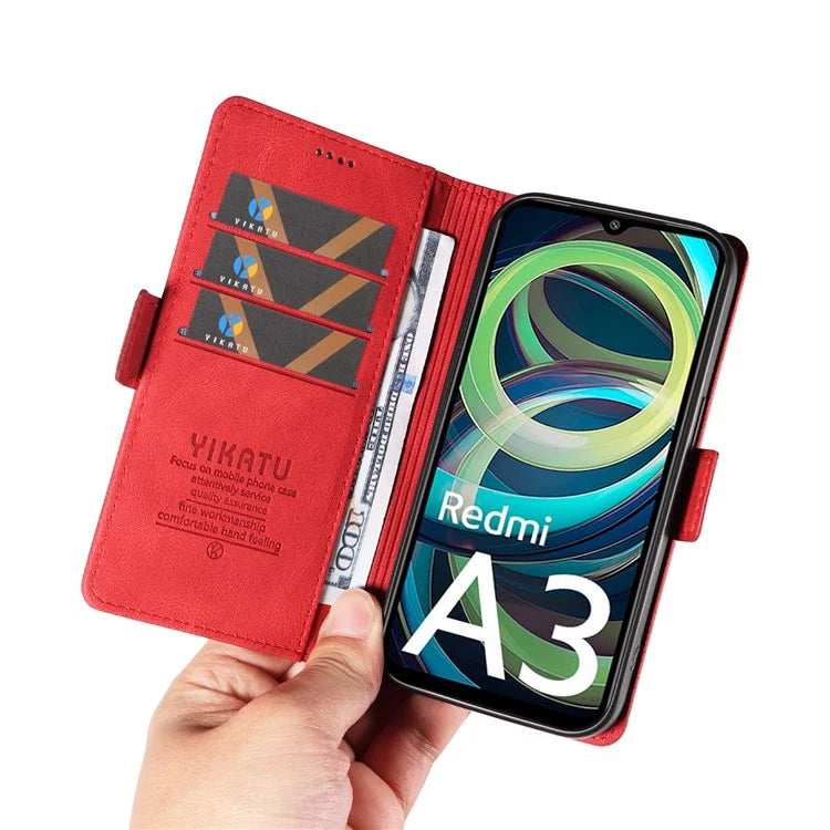 YIKATU YK-005 For Xiaomi Redmi A3 Case Wallet Style Skin-touch Leather Phone Cover