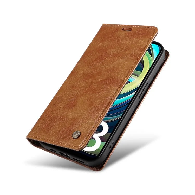 YIKATU YK-006 For Xiaomi Redmi A3 Case Folio PU Leather Magnetic Absorption Phone Cover