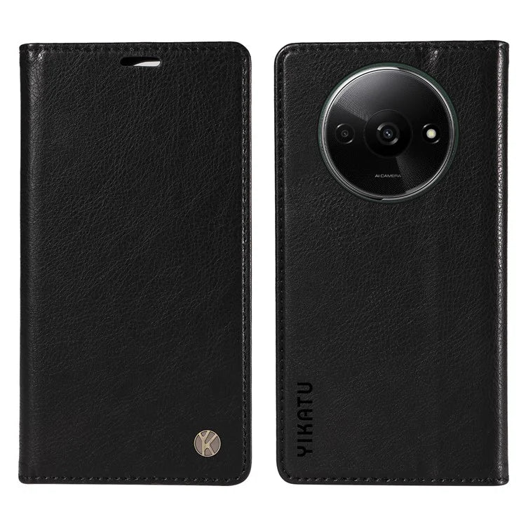 YIKATU YK-006 For Xiaomi Redmi A3 Case Folio PU Leather Magnetic Absorption Phone Cover