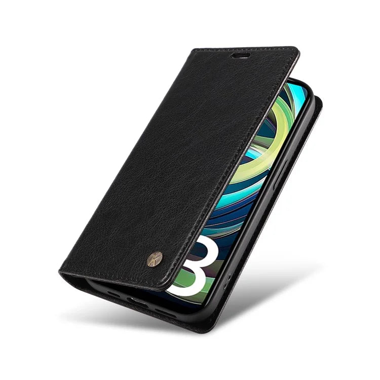 YIKATU YK-006 For Xiaomi Redmi A3 Case Folio PU Leather Magnetic Absorption Phone Cover