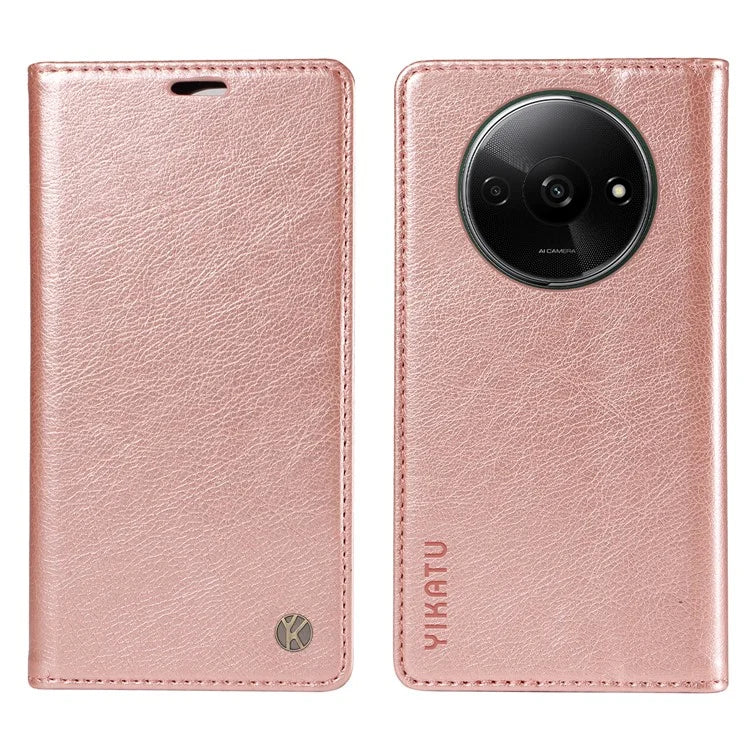YIKATU YK-006 For Xiaomi Redmi A3 Case Folio PU Leather Magnetic Absorption Phone Cover
