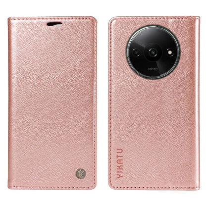 YIKATU YK-006 For Xiaomi Redmi A3 Case Folio PU Leather Magnetic Absorption Phone Cover