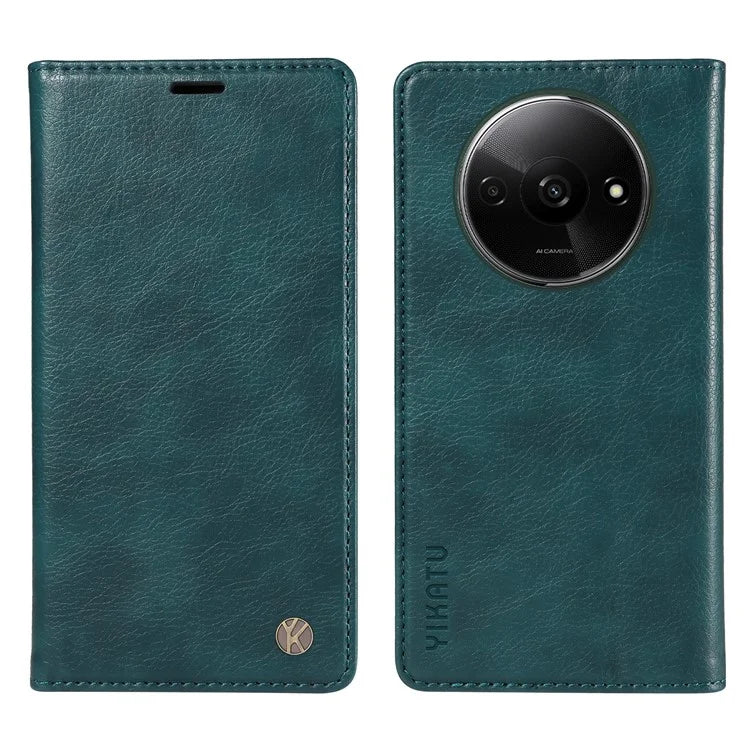 YIKATU YK-006 For Xiaomi Redmi A3 Case Folio PU Leather Magnetic Absorption Phone Cover