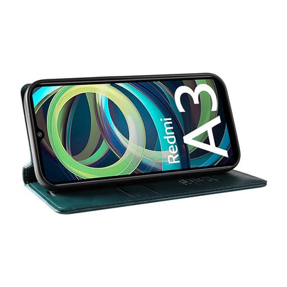 YIKATU YK-006 For Xiaomi Redmi A3 Case Folio PU Leather Magnetic Absorption Phone Cover