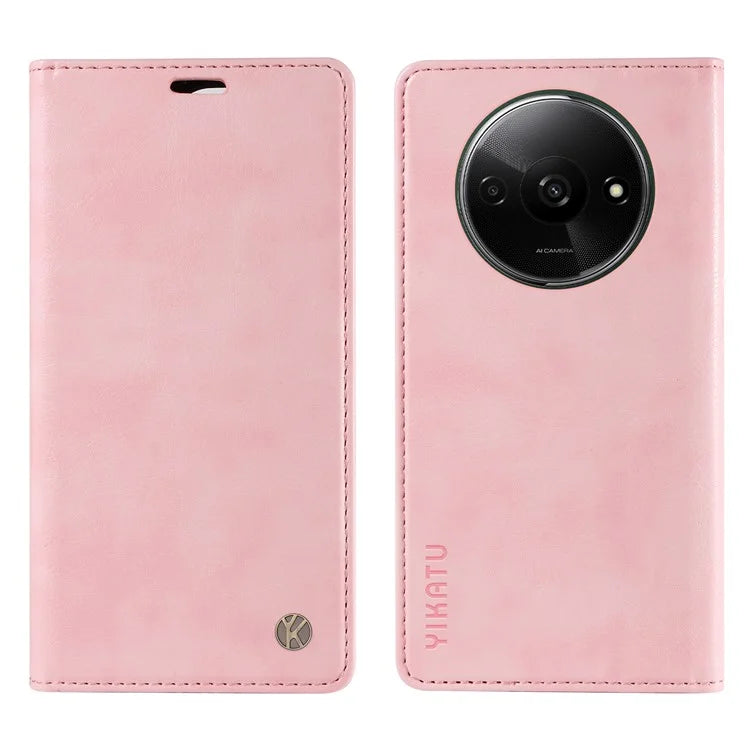 YIKATU YK-006 For Xiaomi Redmi A3 Case Folio PU Leather Magnetic Absorption Phone Cover