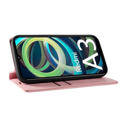 YIKATU YK-006 For Xiaomi Redmi A3 Case Folio PU Leather Magnetic Absorption Phone Cover