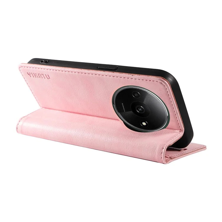 YIKATU YK-006 For Xiaomi Redmi A3 Case Folio PU Leather Magnetic Absorption Phone Cover