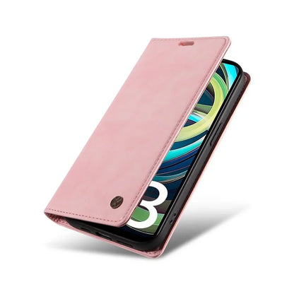 YIKATU YK-006 For Xiaomi Redmi A3 Case Folio PU Leather Magnetic Absorption Phone Cover