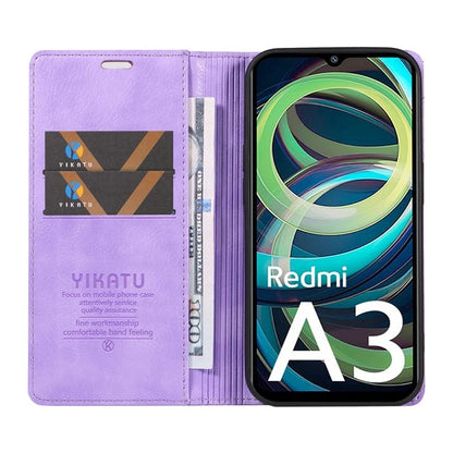 YIKATU YK-006 For Xiaomi Redmi A3 Case Folio PU Leather Magnetic Absorption Phone Cover