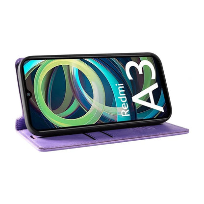 YIKATU YK-006 For Xiaomi Redmi A3 Case Folio PU Leather Magnetic Absorption Phone Cover