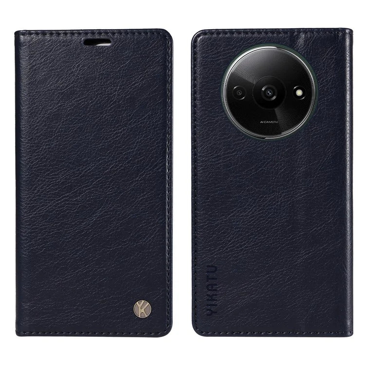YIKATU YK-006 For Xiaomi Redmi A3 Case Folio PU Leather Magnetic Absorption Phone Cover