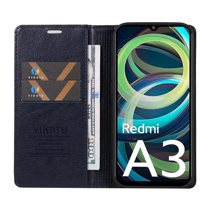 YIKATU YK-006 For Xiaomi Redmi A3 Case Folio PU Leather Magnetic Absorption Phone Cover