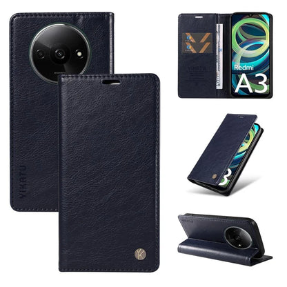 YIKATU YK-006 For Xiaomi Redmi A3 Case Folio PU Leather Magnetic Absorption Phone Cover