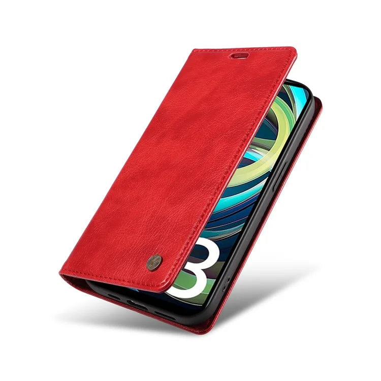 YIKATU YK-006 For Xiaomi Redmi A3 Case Folio PU Leather Magnetic Absorption Phone Cover