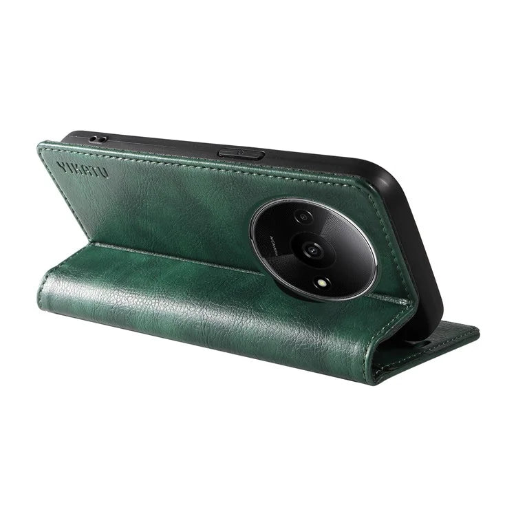 YIKATU YK-006 For Xiaomi Redmi A3 Case Folio PU Leather Magnetic Absorption Phone Cover