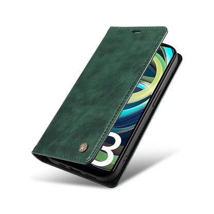 YIKATU YK-006 For Xiaomi Redmi A3 Case Folio PU Leather Magnetic Absorption Phone Cover