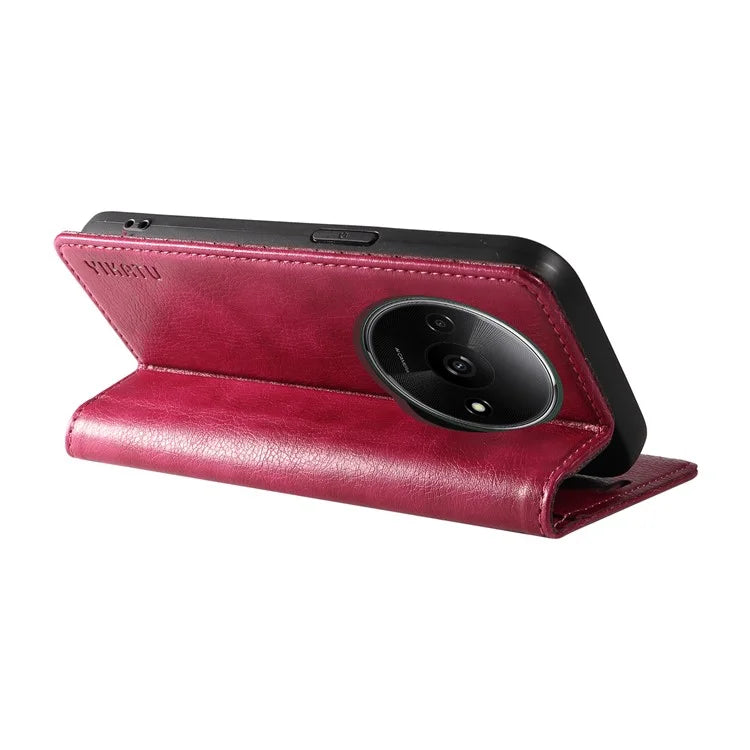 YIKATU YK-006 For Xiaomi Redmi A3 Case Folio PU Leather Magnetic Absorption Phone Cover