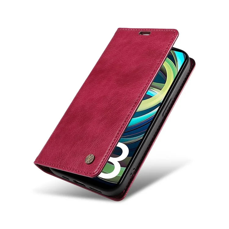 YIKATU YK-006 For Xiaomi Redmi A3 Case Folio PU Leather Magnetic Absorption Phone Cover