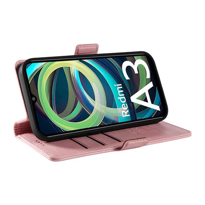 YIKATU YK-007 For Xiaomi Redmi A3 Wallet Case PU Leather+TPU Interior Protective Phone Cover