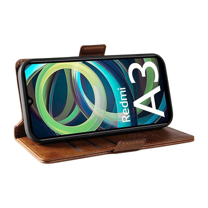YIKATU YK-007 For Xiaomi Redmi A3 Wallet Case PU Leather+TPU Interior Protective Phone Cover