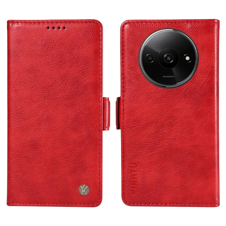 YIKATU YK-007 For Xiaomi Redmi A3 Wallet Case PU Leather+TPU Interior Protective Phone Cover