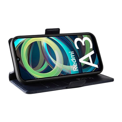 YIKATU YK-007 For Xiaomi Redmi A3 Wallet Case PU Leather+TPU Interior Protective Phone Cover