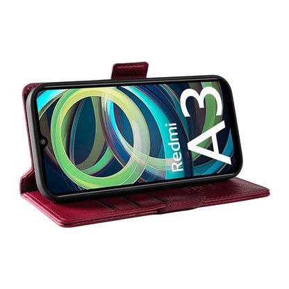 YIKATU YK-007 For Xiaomi Redmi A3 Wallet Case PU Leather+TPU Interior Protective Phone Cover