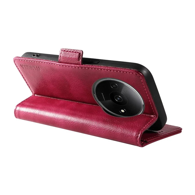YIKATU YK-007 For Xiaomi Redmi A3 Wallet Case PU Leather+TPU Interior Protective Phone Cover
