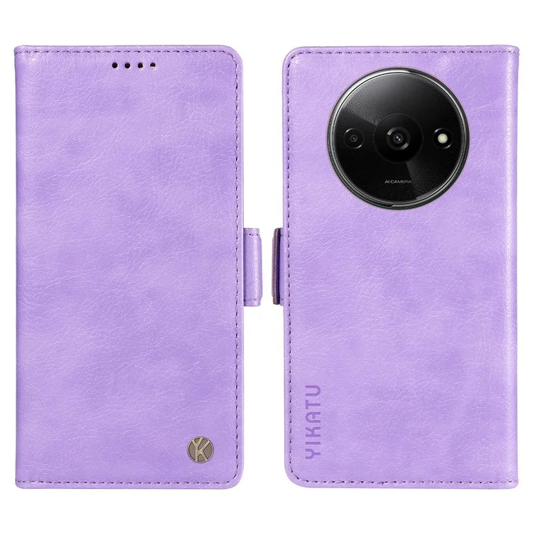 YIKATU YK-007 For Xiaomi Redmi A3 Wallet Case PU Leather+TPU Interior Protective Phone Cover