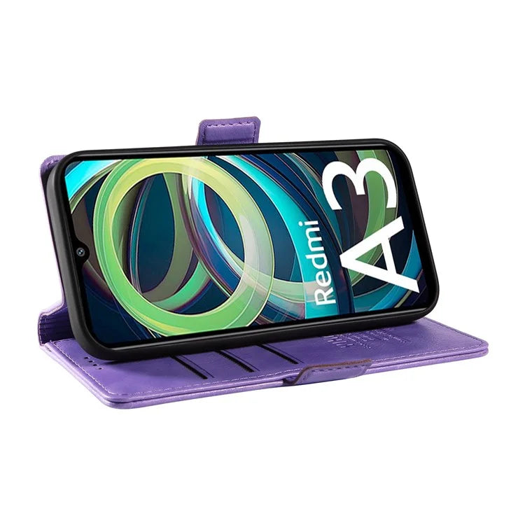 YIKATU YK-007 For Xiaomi Redmi A3 Wallet Case PU Leather+TPU Interior Protective Phone Cover