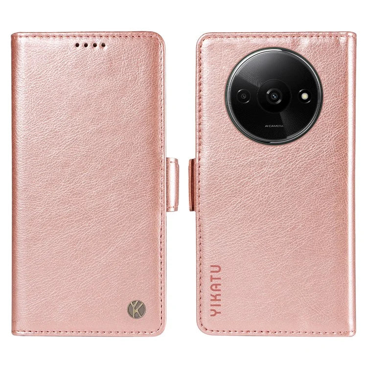 YIKATU YK-007 For Xiaomi Redmi A3 Wallet Case PU Leather+TPU Interior Protective Phone Cover