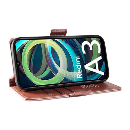 YIKATU YK-007 For Xiaomi Redmi A3 Wallet Case PU Leather+TPU Interior Protective Phone Cover