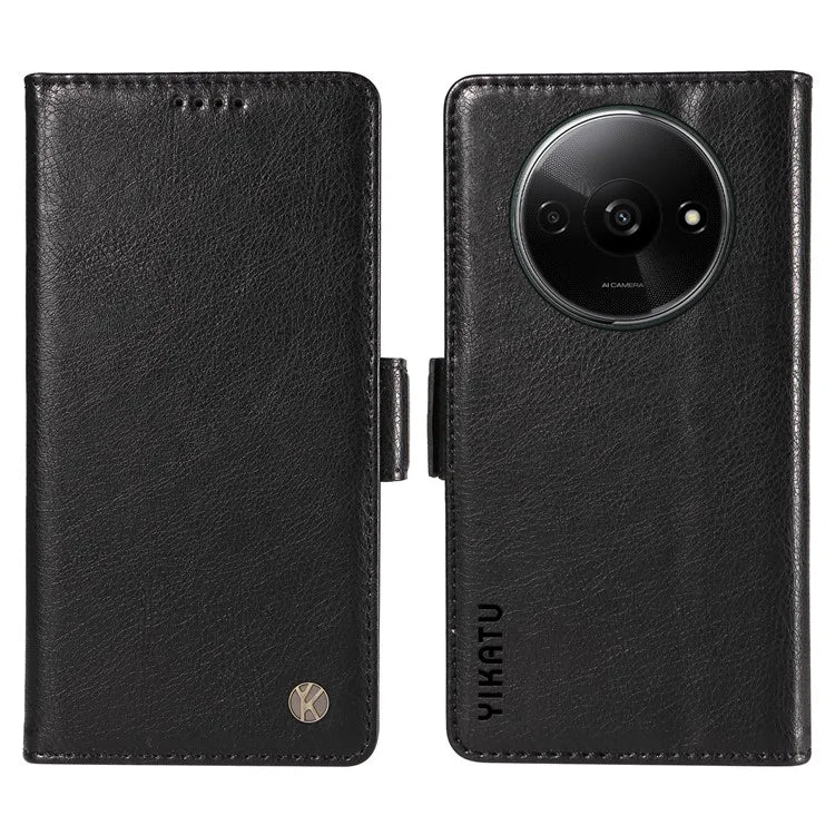 YIKATU YK-007 For Xiaomi Redmi A3 Wallet Case PU Leather+TPU Interior Protective Phone Cover