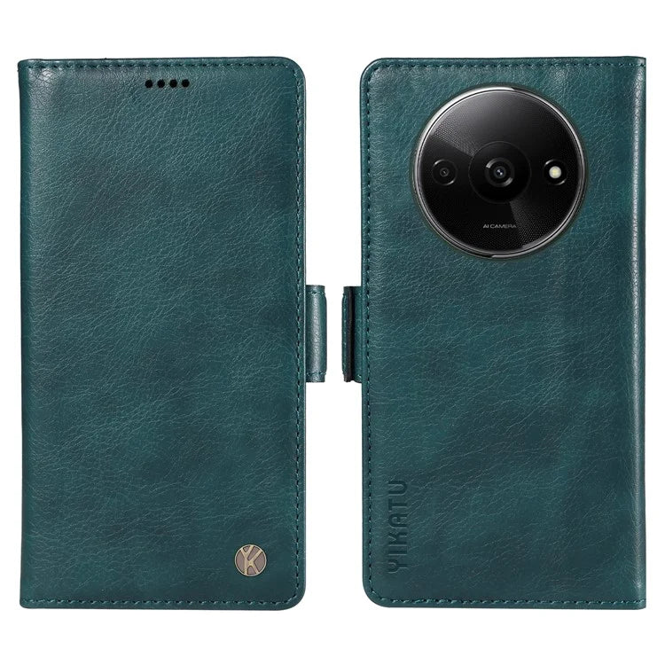 YIKATU YK-007 For Xiaomi Redmi A3 Wallet Case PU Leather+TPU Interior Protective Phone Cover